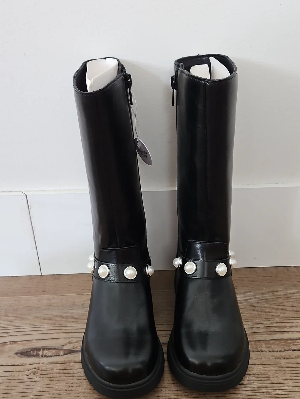 Sonoma Girls Black Pearl-Accent Mid-Calf Boots